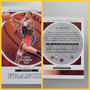 🎁NBA🎁 Upper Deck Steve Francis Card - Red and Black